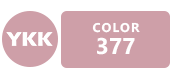 All vintage pink YKK zippers with color code 377